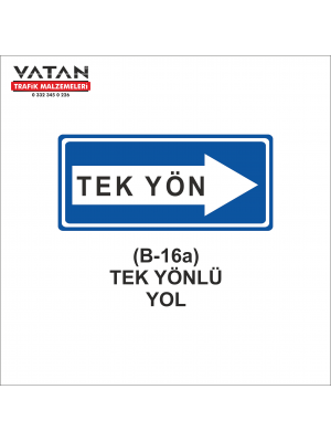 B-16a TEK YÖNLÜ YOL