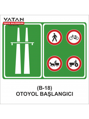 B-18 OTOYOL BAŞLANGICI