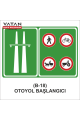 B-18 OTOYOL BAŞLANGICI