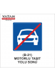 B-21 MOTORLU TAŞIT YOLU SONU