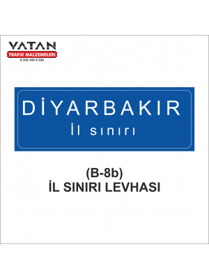 B-8b İL SINIRI LEVHASI
