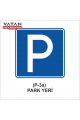 P-3a PARK YERİ LEVHASI