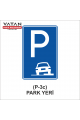 P-3c PARK YERİ LEVHASI