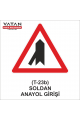T-23b SOLDAN ANA YOLA GİRİŞ