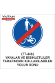 TT-44b YAYALAR VE BİSİKLETLİLER TARAFINDAN KULLANILABİLEN YOLUN SONU