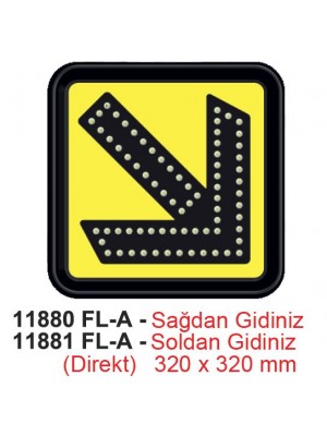 AC Ledli Lamba ve Sağdan ve Soldan Gidiniz Levhası 2