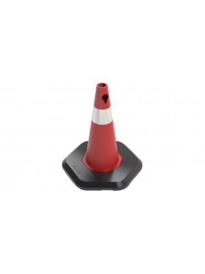 50 cm Ağırlıklı PVC Trafik Konisi (Tek reflektifli)