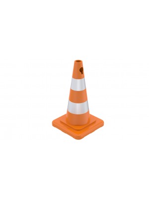 50 cm PVC Trafik Konisi (Çift reflektifli) - Dörtgen