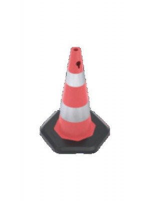 73 cm Ağırlıklı PVC Trafik Konisi (Çift reflektifli)
