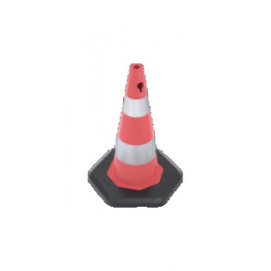 73 cm Ağırlıklı PVC Trafik Konisi (Çift reflektifli)