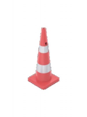 93 cm PVC Trafik Konisi (Çift reflektifli) - - Dörtgen