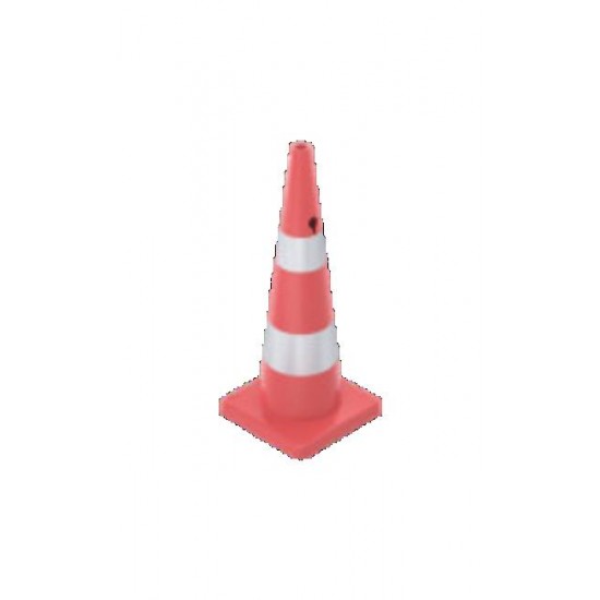 93 cm PVC Trafik Konisi (Çift reflektifli) - - Dörtgen