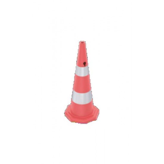 93 cm PVC Trafik Konisi (Çift reflektifli) - Sekizgen 1